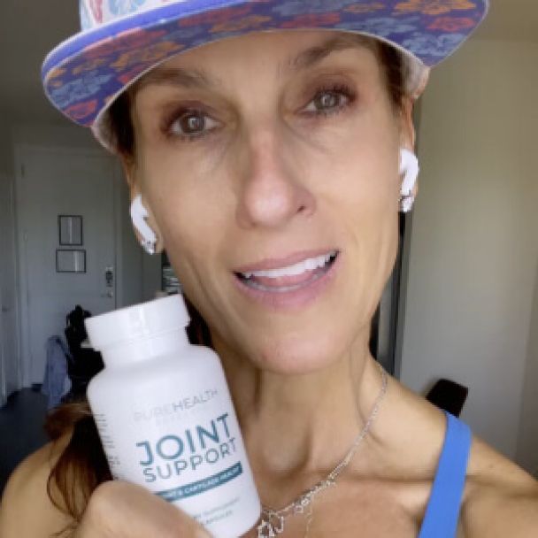 influencer with a bottle