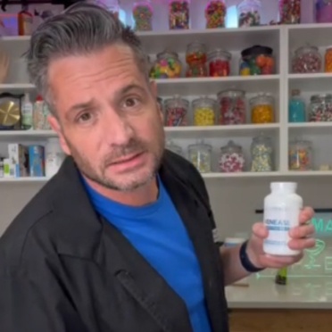 influencer with a bottle