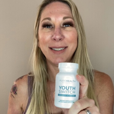 influencer with a bottle