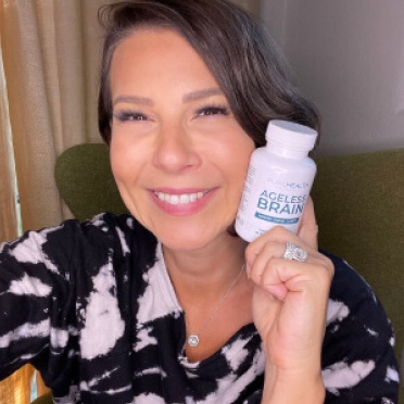 influencer with a bottle