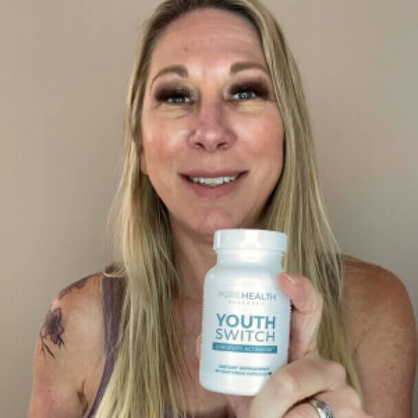 influencer with a bottle