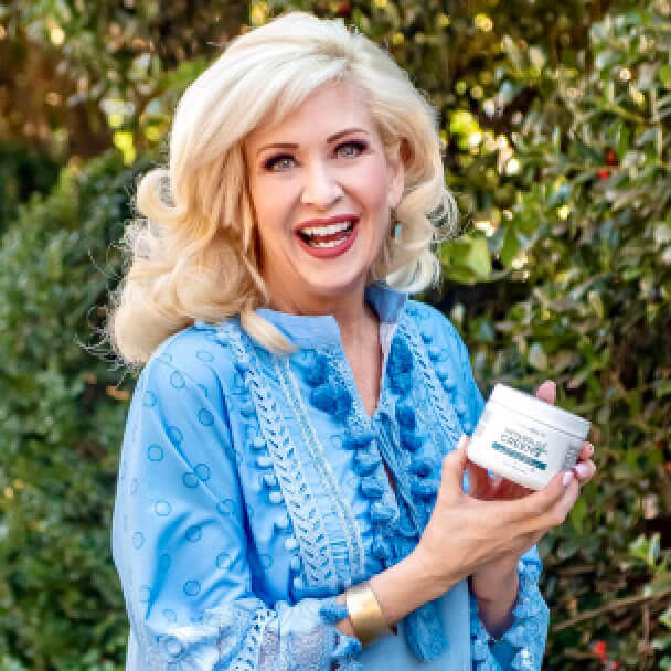 influencer with a bottle