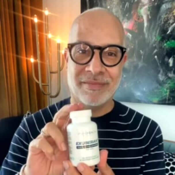 influencer with a bottle