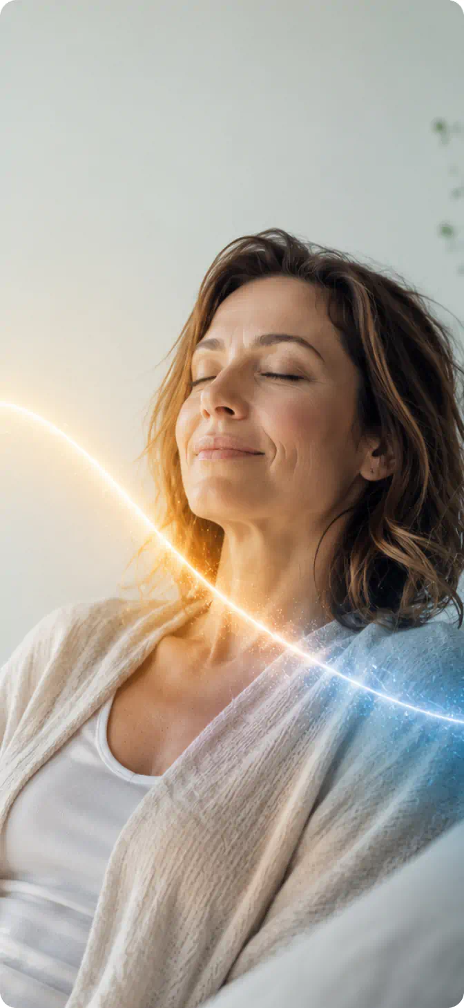 Woman relaxing at home